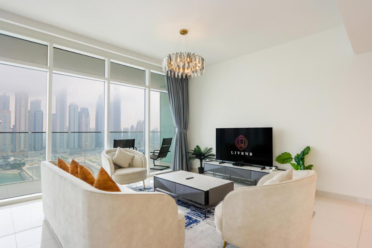 Livbnb Suites - 3 Bedroom With Private Beach Marina Skyline View Dubai Exterior foto